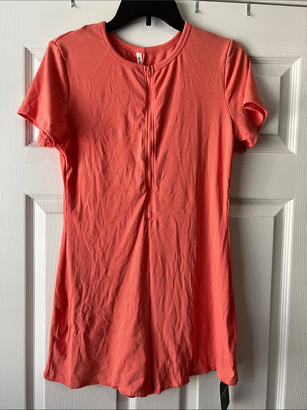 HALARA Coral Ribbed Romper
